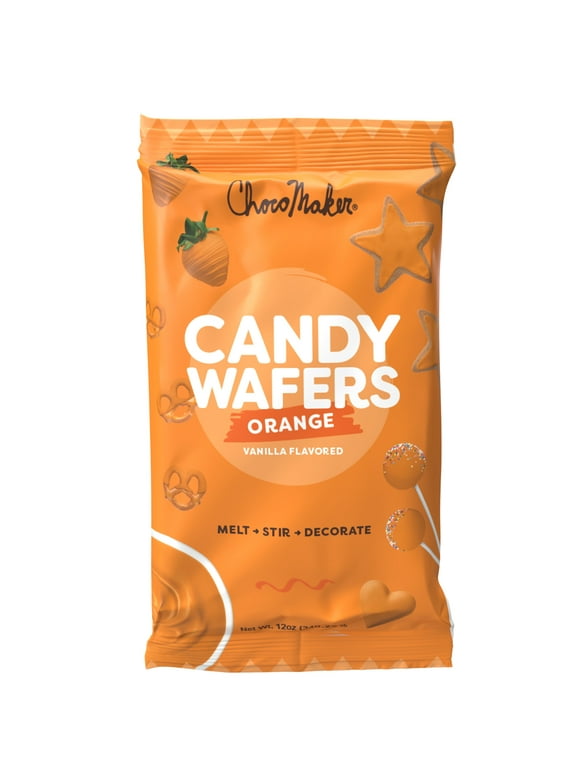 ChocoMaker Orange Vanilla Flavored Candy Wafers 12oz, Gluten Free, Wheat Free