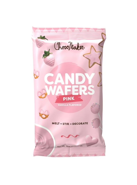 ChocoMaker Pink Vanilla Flavored Candy Wafers 12oz