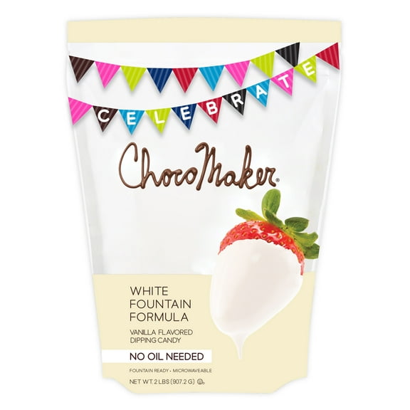 ChocoMaker White Vanilla Fondue Dipping Chocolate, Gluten and Wheat Free, Contains Milk and Soy. May Contain Trace amounts of Peanuts, 2 lb, 32 oz