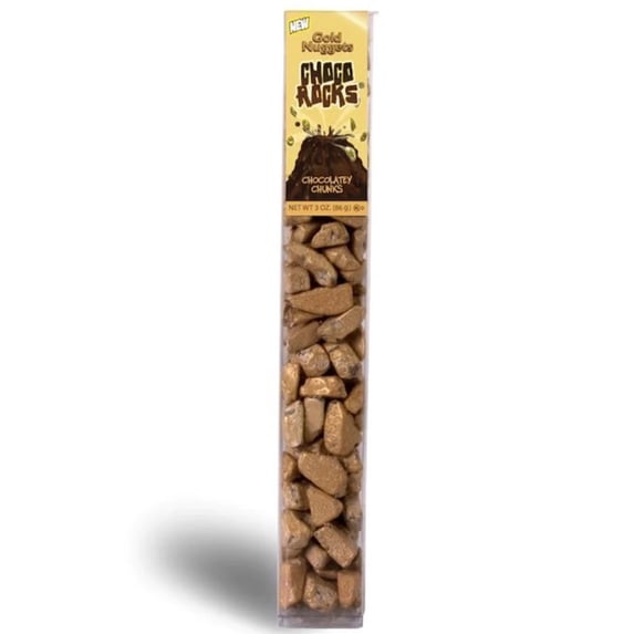 ChocoRocks Gold Nuggets 2.5oz Candy Tube