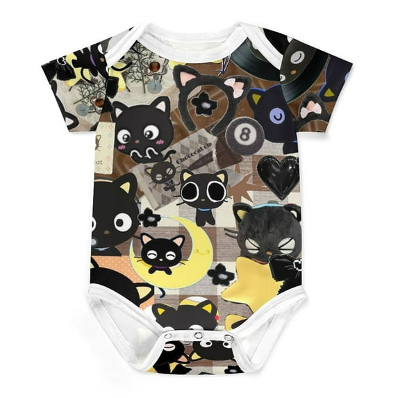 Chococat Baby Bodysuit Boy Girl Clothes Soft Newborn Infant Outfit Short Sleeve Romper
