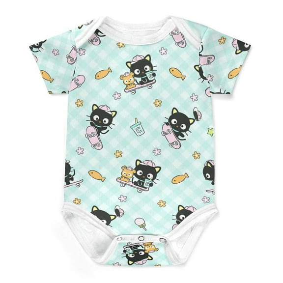 Chococat Baby Bodysuit Boy Girl Clothes Soft Newborn Infant Outfit Short Sleeve Romper