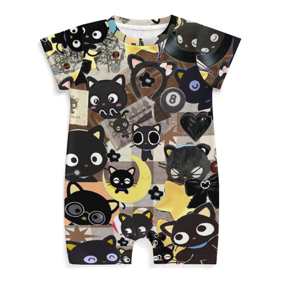 Chococat Baby Boy Girl Romper Short Sleeve Cotton Bodysuit Outfits Jumpsuit Summer One Piece Clothes