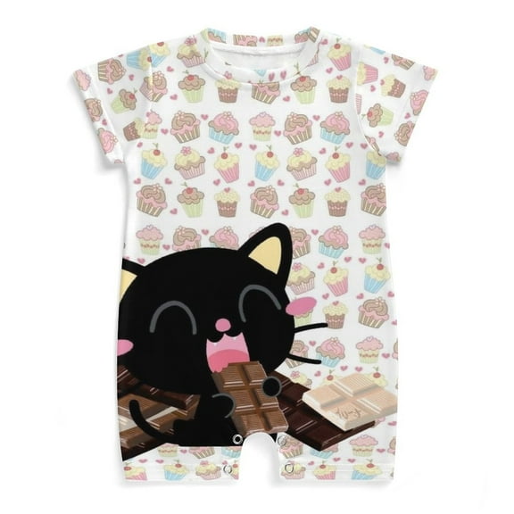 Chococat Baby Boy Girl Romper Short Sleeve Cotton Bodysuit Outfits Jumpsuit Summer One Piece Clothes