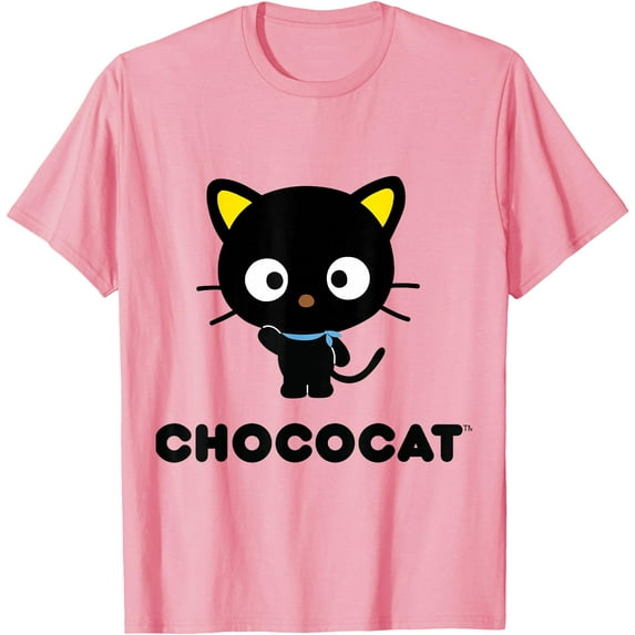 Chococat Character Greeting DTG Print Unisex T-Shirt ,Light Pink Color,Size 4T