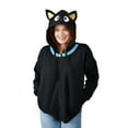 thumbnail image 1 of Chococat Cosplay Long Sleeve Women's Black Zip Hoodie XXL, 1 of 6