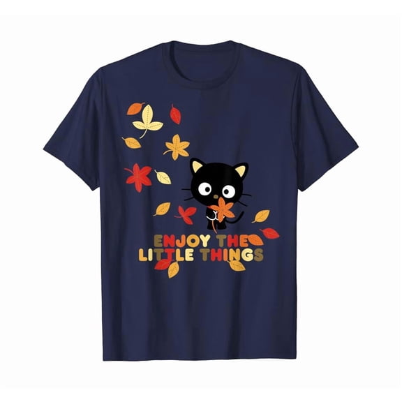 Chococat Enjoy The Little Things Fall Leaves T-Shirt, Vintage Birthday Gift
