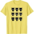 thumbnail image 1 of Chococat Many Expressions Cute DTG Print Unisex T-Shirt,Cornsilk Color,Size 2XL, 1 of 5