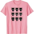thumbnail image 1 of Chococat Many Expressions Cute DTG Print Unisex T-Shirt,Light Pink Color,Size XL, 1 of 5