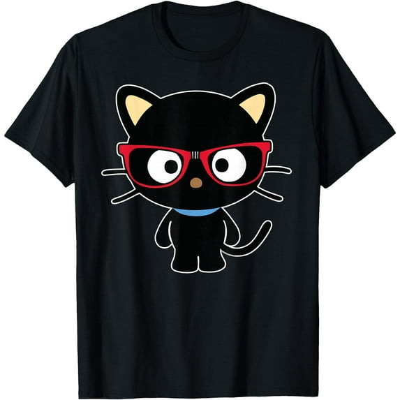 Chococat Nerd Glasses DTG Print Unisex T-Shirt,Black Color,Size 3T