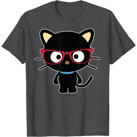 Chococat Nerd Glasses DTG Print Unisex T-Shirt