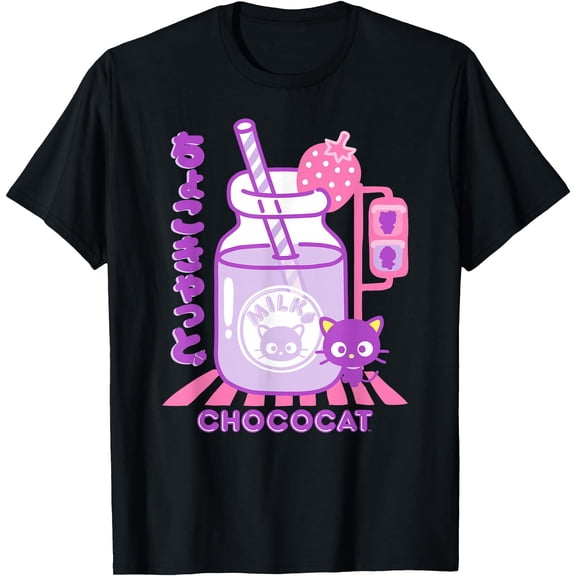 Chococat Strawberry Milk DTG Print Unisex T-Shirt