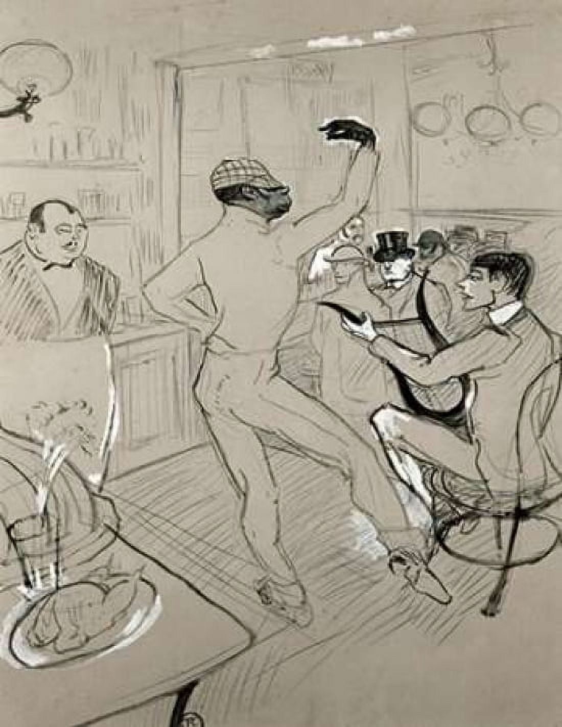 Chocolat Dansant Canvas Art - Henri Toulouse-Lautrec (22 x 28)