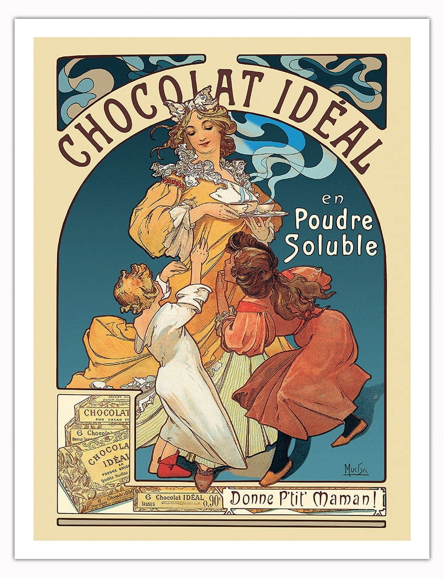 Chocolat Idéal Cocoa - Vintage France Advertising Poster by