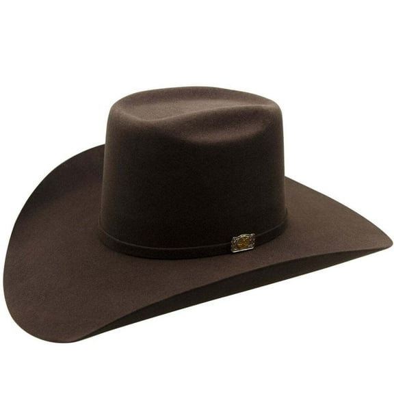 Chocolate 100x Wool Felt Cowboy Hat 4" Brim 5" Rodeo Crown Genuinely Handmade