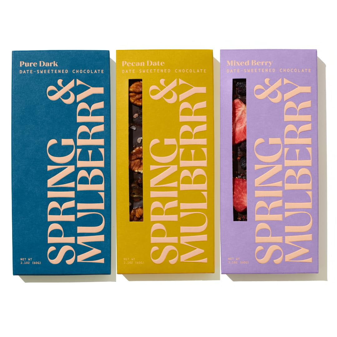 Chocolate 3Bar Variety Pack No Added Sugar, Direct Trade Cacao, Safe