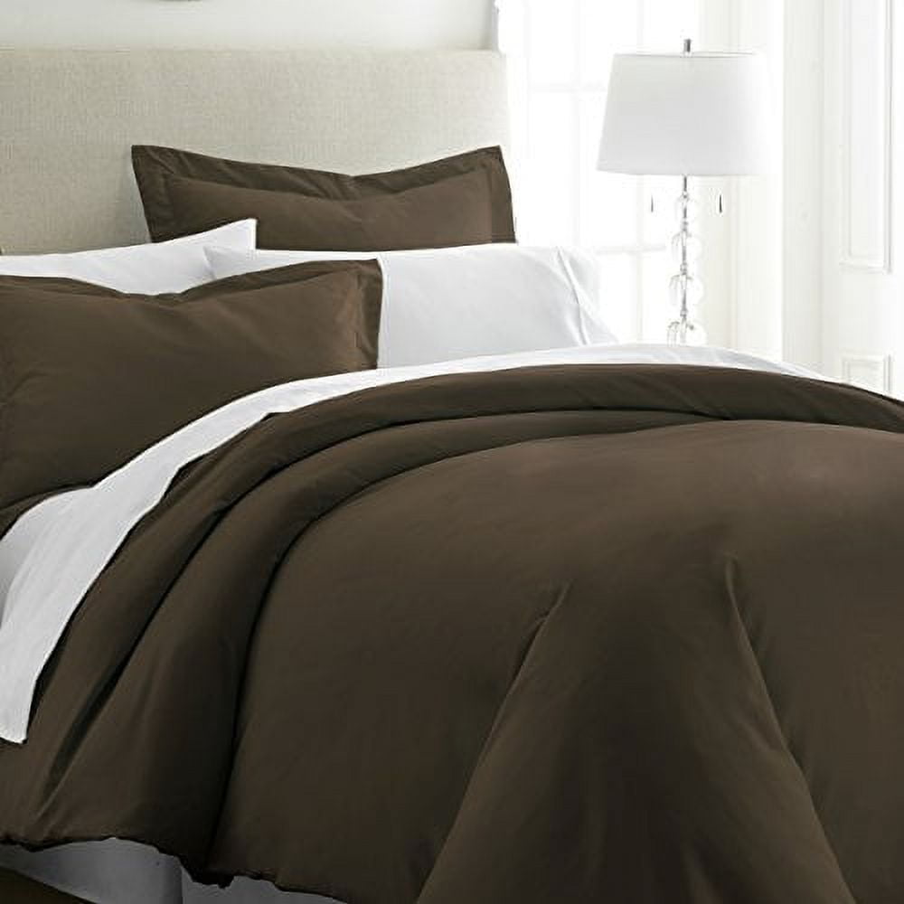 Chocolate Twin/Twin XL Microfiber 3-Piece Duvet Cover Set