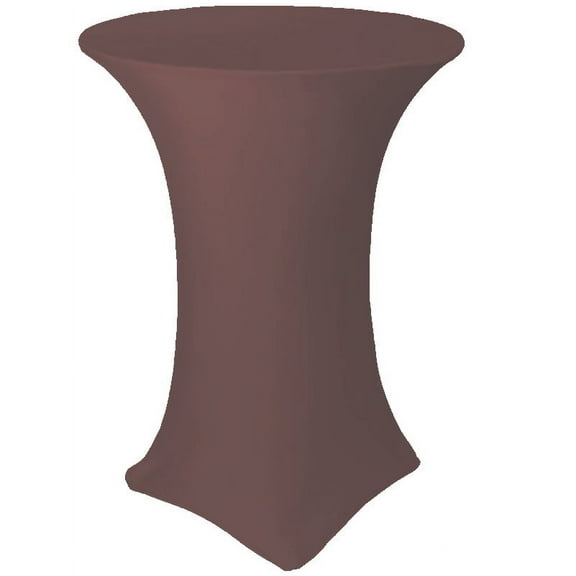 Chocolate 30 x 42 Fitted Stretch Spandex Highboy Cocktail Cover by Banquet Tables Pro
