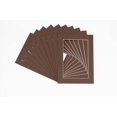 thumbnail image 1 of Chocolate Acid Free 10x12 Picture Frame Mats with White Core Bevel Cut for 8x10 Pictures - Fits, 1 of 4