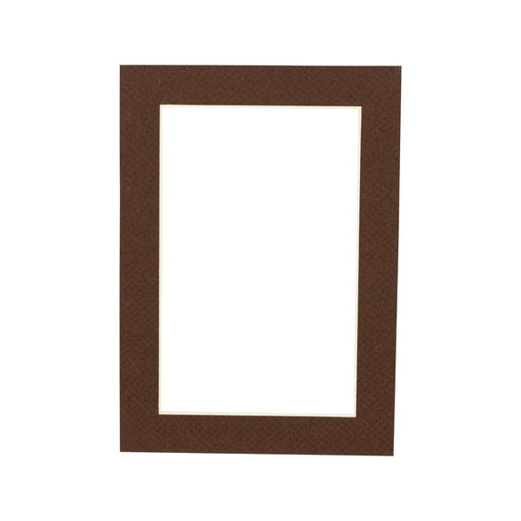 Chocolate Acid Free 12x16 Picture Frame Mats with White Core Bevel Cut for 8.5x11 Pictures - Fits