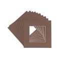 thumbnail image 1 of Chocolate Acid Free 7x7 Square Picture Frame Mat with White Core Bevel Cut for 5x5 Pictures - Fits, 1 of 3