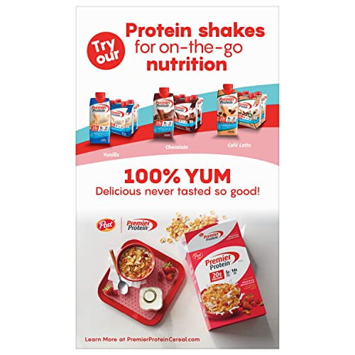 Chocolate Almond Cereal, Chocolatey Protein Cereal Flakes with Sliced Almonds, Contains 20g of Protein Per Serving, 9 OZ Box