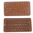 thumbnail image 1 of Chocolate Alphabet & Number Fondant Mold Set, 2-Piece Silicone Cake Decorating Tool, Non-Stick Easy Release, Microwave Oven Freezer Safe, 8.3" X 4.5", Cake Topper, , 1X Letter Mold + 1X Number Mold, 1 of 3