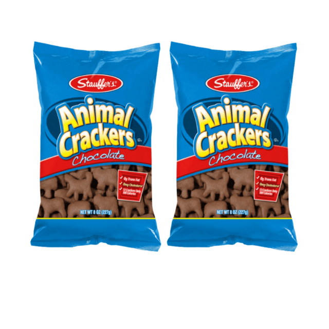 Chocolate Animal Crackers, Coated Crackers Snack Packs, Assorted Fun