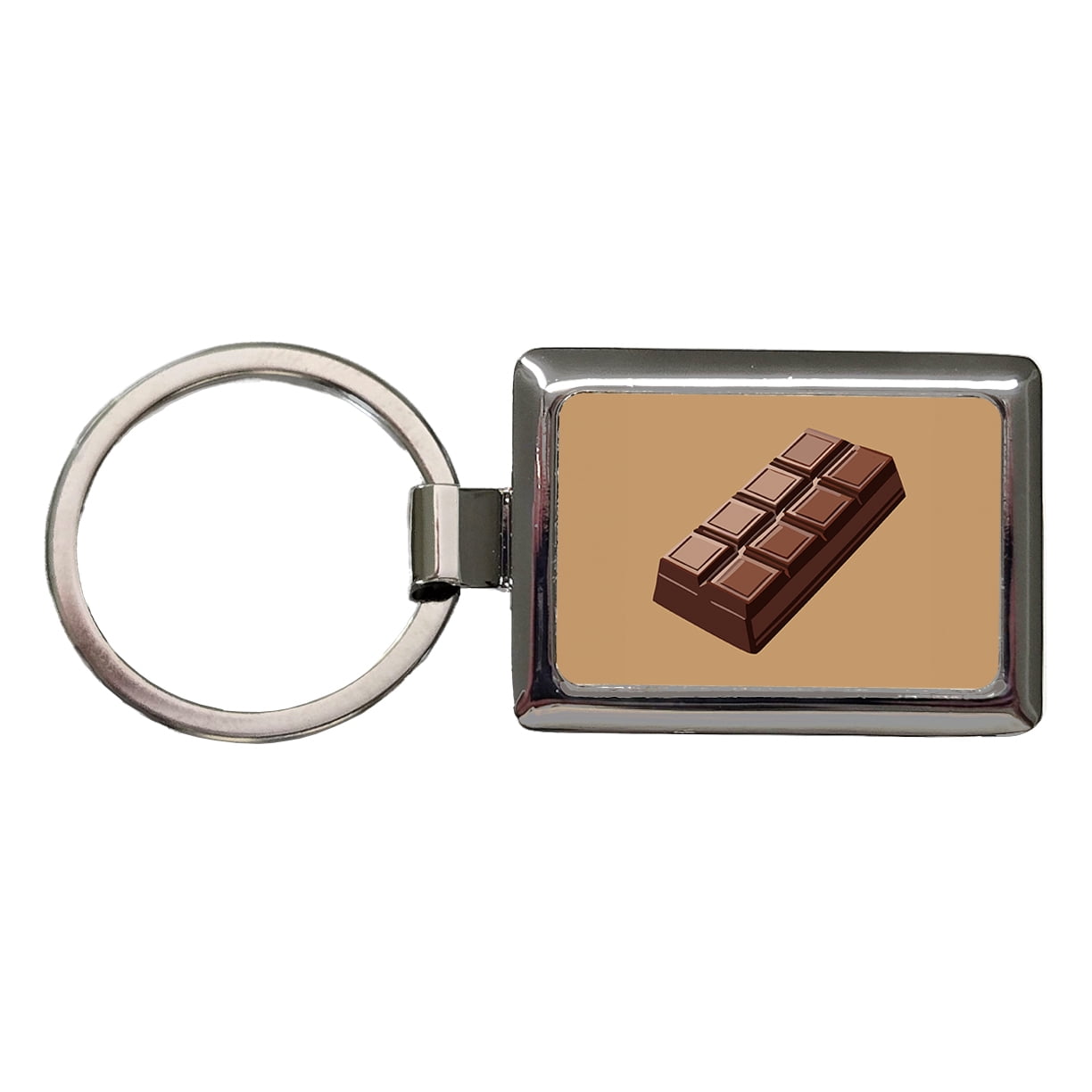 Key Chain Choco Chocolate Bar Candy Metal Rectangle Keychain - Walmart.com