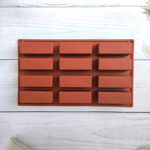 Chocolate Bar Mold, Candy Mold, 12 Cavity Rectangular Baking Mold for Protein Bars, Holiday Treats, 1-Pack