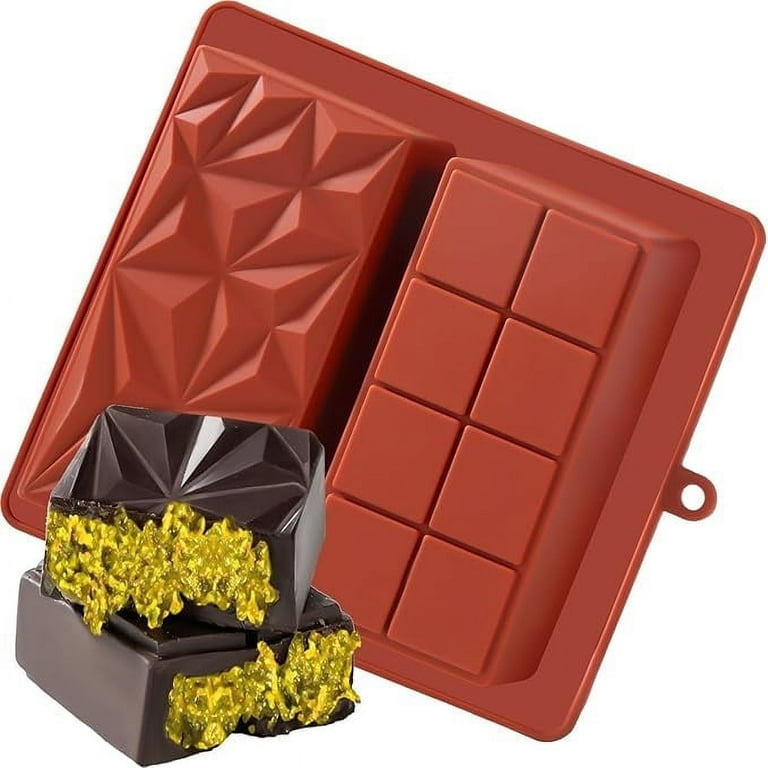Chocolate Bar Mold Deep Dubai 1 Inch Pistachio Chocolate Bar Silicone Thick Mold for Stuffed Bar Large Candy Bar Mold for Filling Walmart