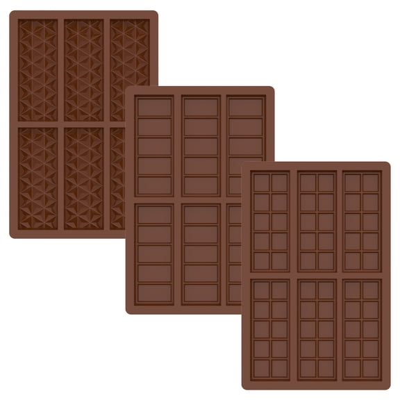 Chocolate Bar Molds Silicone Chocolate Mold Nonstick Candy Bar Mold Easy Release Chocolate Making Mold Heat Resistant Chocolate Bar Tray Dishwasher Safe Candy Bar Mold for DIY Baking