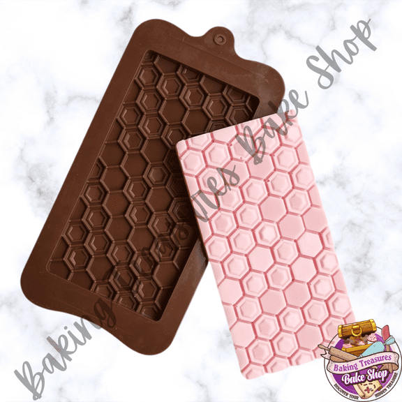 Honeycomb Chocolate Bar Silicone Mold Geometric Hexagon Candy Mold