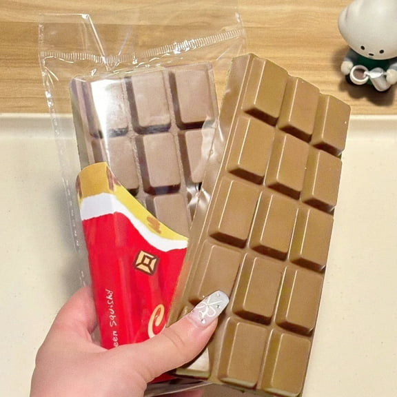 Chocolate Bar Slow Rising Squishy Toy, Moist Soft Fidget Toys for Anti Stress & ASMR Sensory, Gift for Kids & Adults