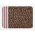 thumbnail image 1 of Chocolate Bath Mat, Lace Stripe Heart Filled Romantic Pattern on Abstract Brown Background, Non-Slip Plush Mat Bathroom Kitchen Laundry Room Decor, 29.5 X 17.5 Inches, Pale Pink Brown White, Ambesonne, 1 of 2