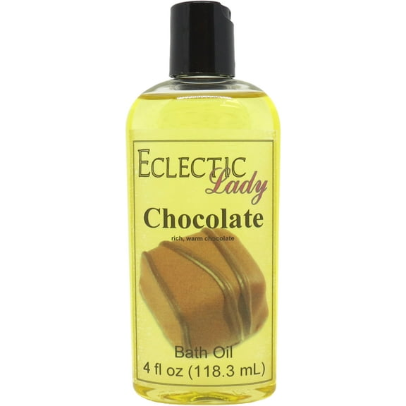Chocolate Bath Oil - Scented Body Oil - Relaxing & Moisturizing Bathing Oil - Fragrance Body Oil For Dry & Rough Sensitive Skin - 4 oz