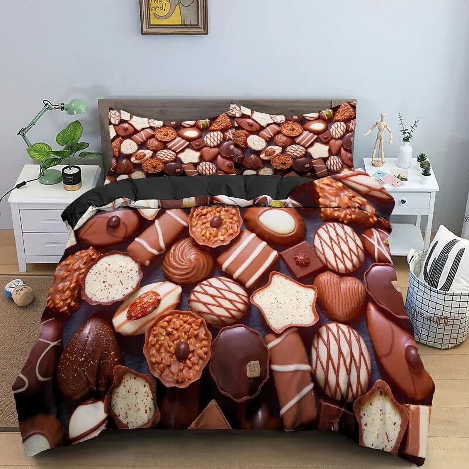 Chocolate Bedding Set Dessert Candy Duvet Cover Comforter Cover Sweet