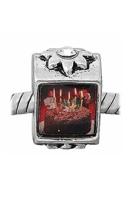 Chocolate Birthday Cake European Bead Compatible for Most European Snake Chain Charm Bracelet