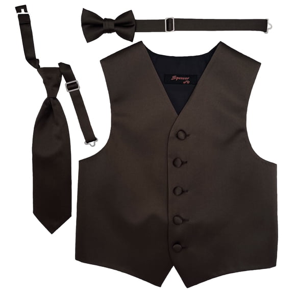 Chocolate Boys Satin Vest Spencer J - Boys 9-10