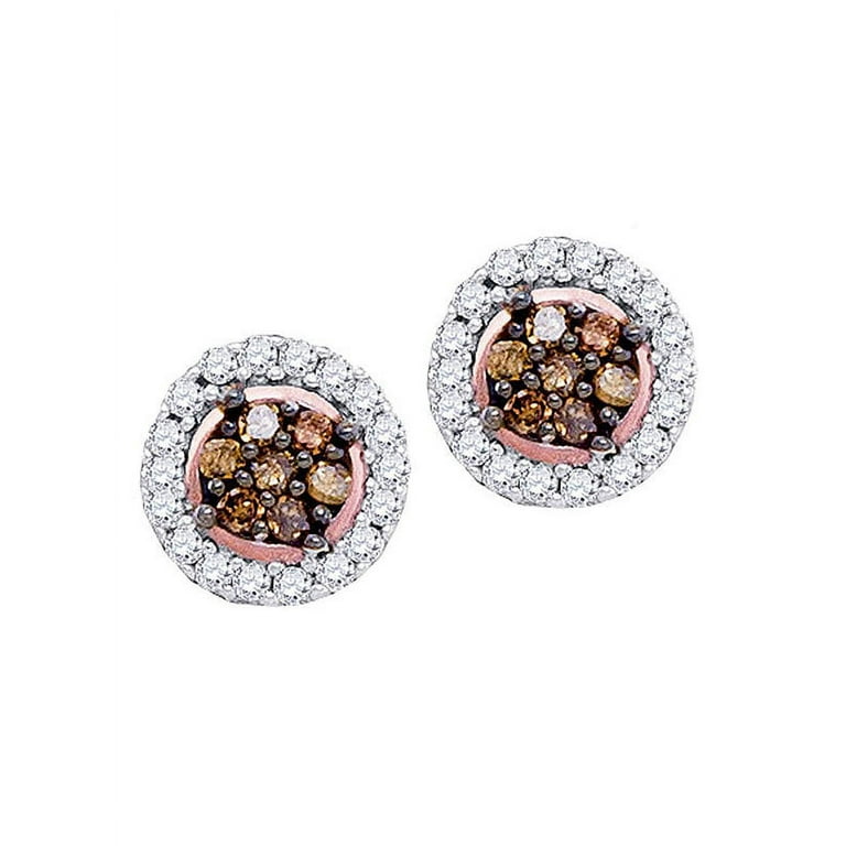 Diamond Circle Halo Stud Earrings 1/4 ctw with Screw Back Diamond Circle Halo Stud Earrings 1/4 ctw with Screw Back