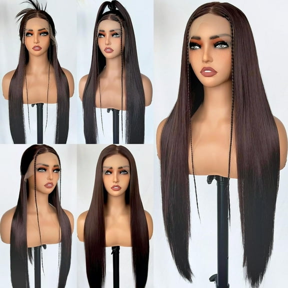 Chocolate Brown 13x4 HD Lace Front Wig Human Hair Straight 13x4 HD Lace Front Wigs Pre Plucked 180 Density Colored Brown Wig Human Hair Wigs For Women