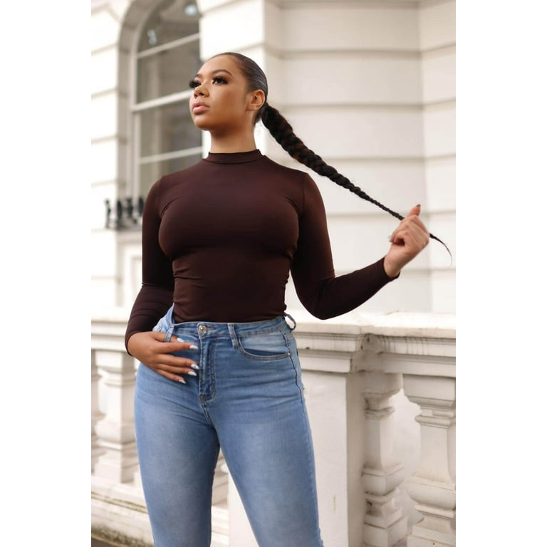 Chocolate brown bodysuit sales