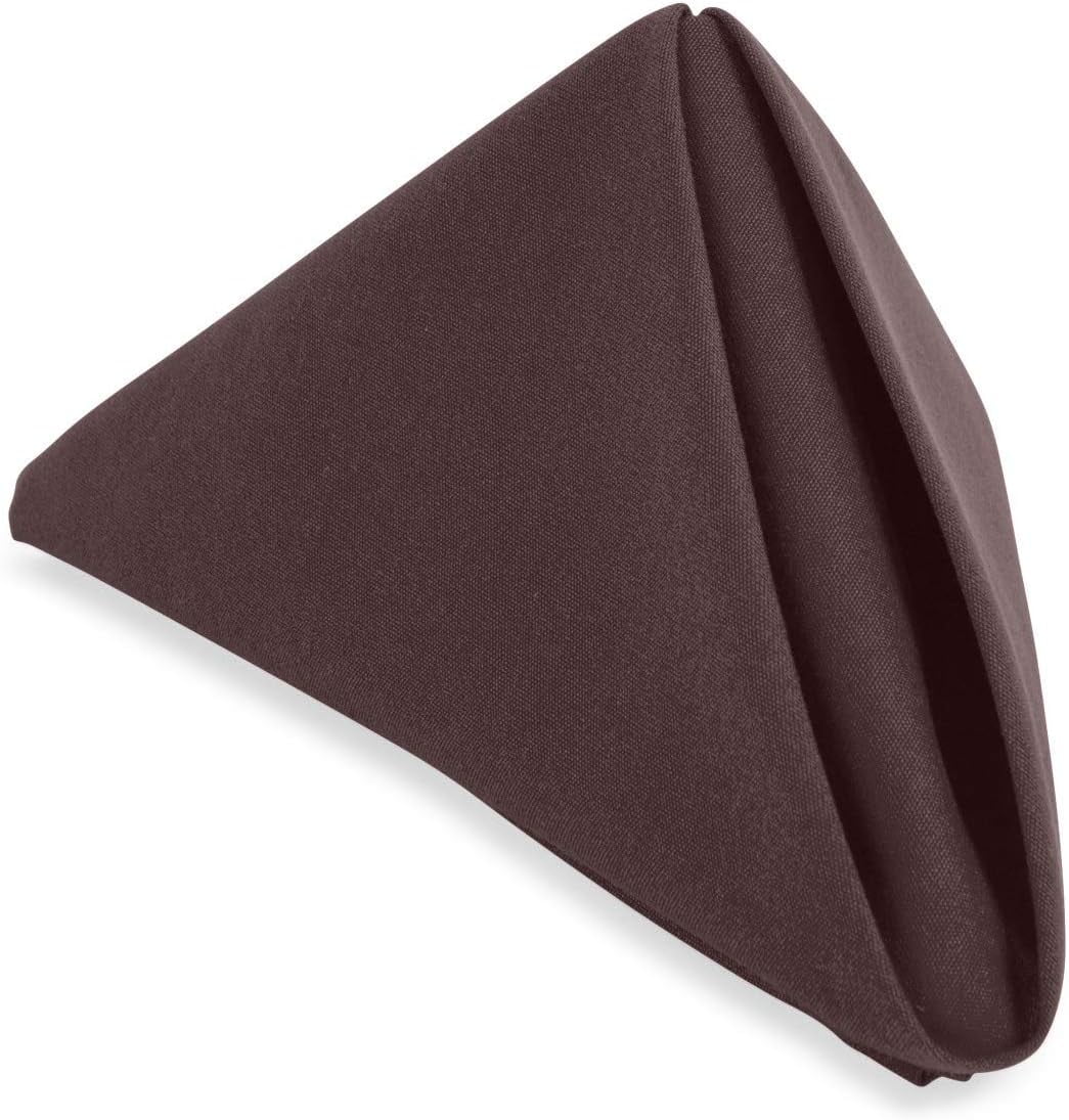 Chocolate Brown Cloth Napkins 100 pack of 20” large dinner table