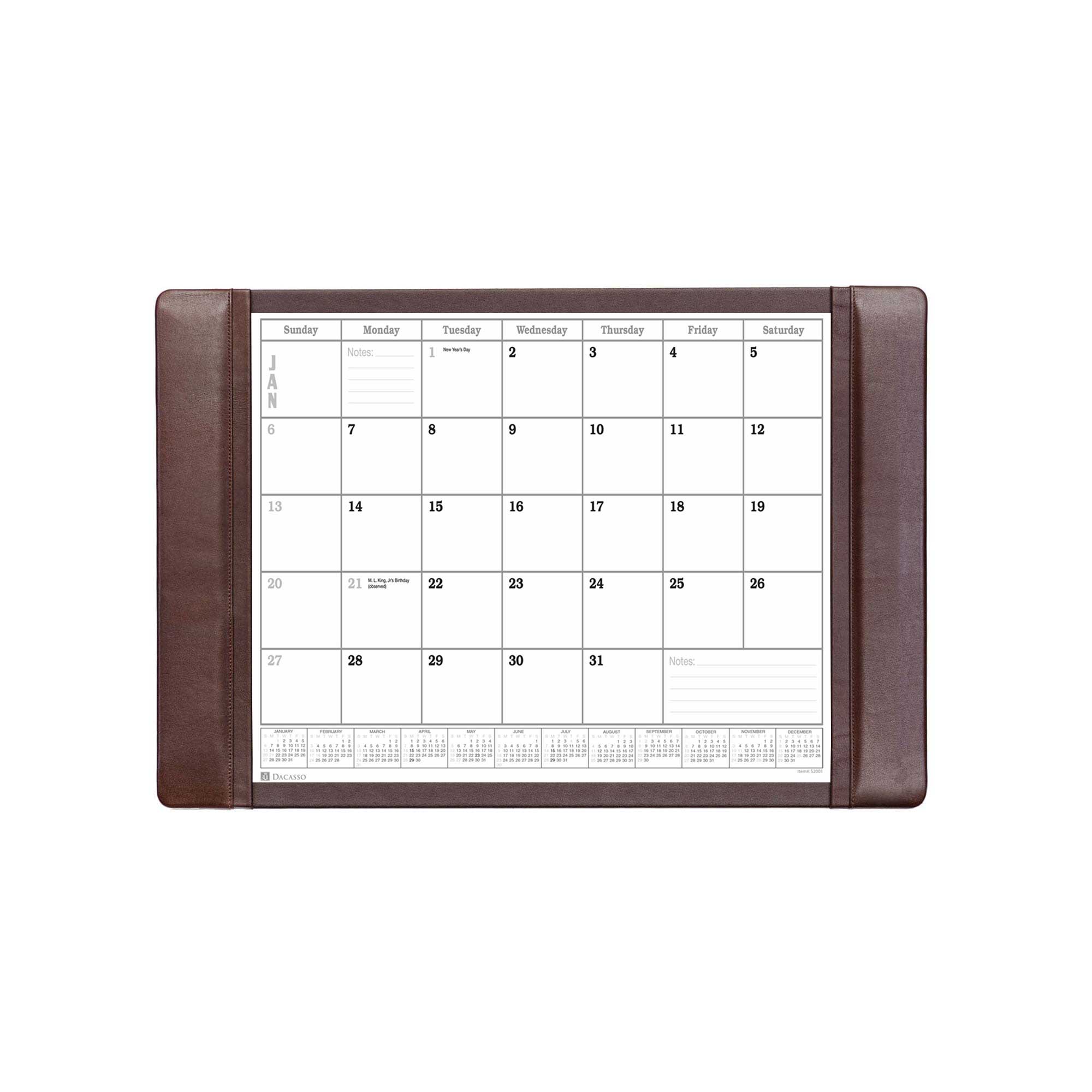Chocolate Brown Leather Desk Pad w/ Calendar, 25.5 x 17.25 - Walmart.com Chocolate Brown Leather Desk Pad w/ Calendar, 25.5 x 17.25 - Walmart.com