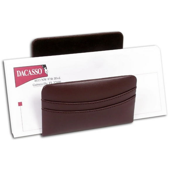 Chocolate Brown Leather Letter Holder