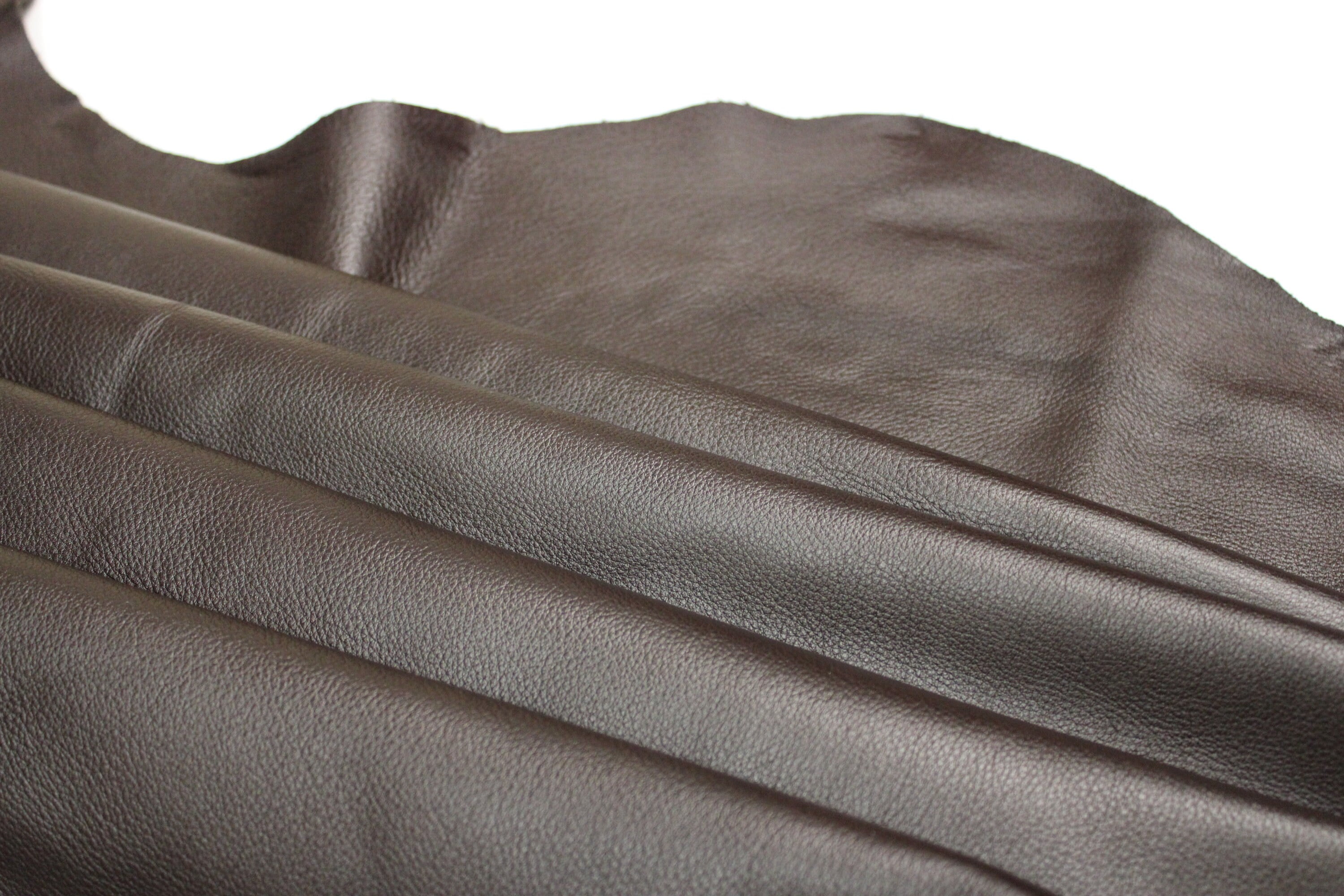 Chocolate Brown Leather- Upholstery Cowhide leather/ 2.5 oz - 3 oz (1.0 to 1.2mm) - Soft leather for crafts projects