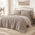Chocolate Brown Queen 7-Piece Chenille Textured Bed In A Bag Set ...