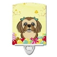 thumbnail image 1 of Chocolate & Brown Shih Tzu Easter Egg Hunt Ceramic Night Light, 1 of 1