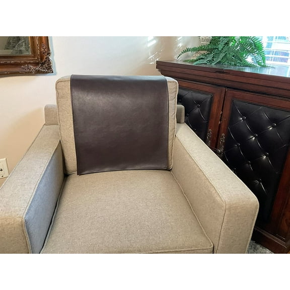 Chocolate Brown Vinyl Headrest Cover for Furniture