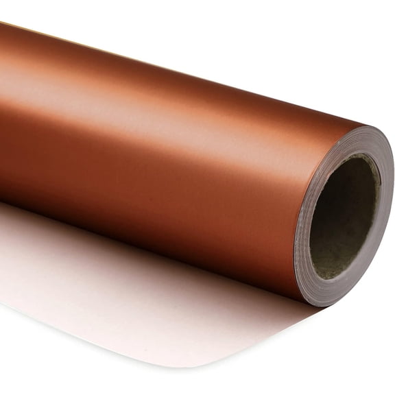 Chocolate Brown Wrapping Paper - Solid Color Matte Paper Perfect for Wedding, Birthday, Christmas, Baby Shower - 17 Inches X 21 Feet